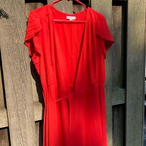 1State Fire Bright Red Dress Wrap
